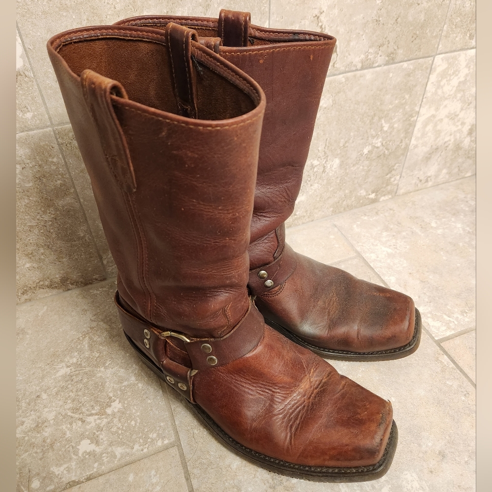 Double H Oil Chemical Resistant Brown Leather Harness Boots M 9.5